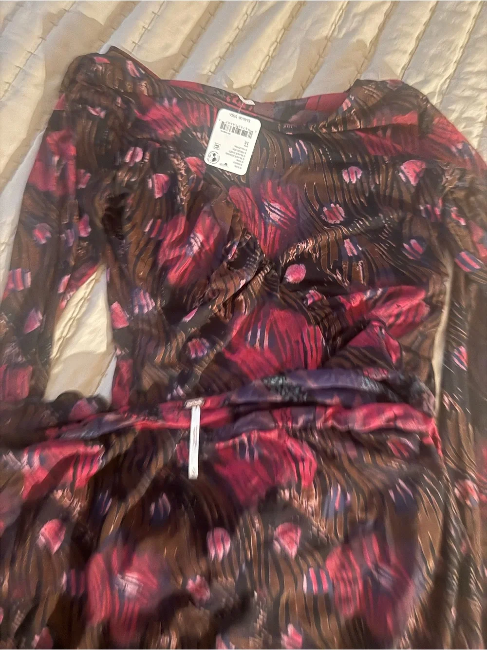 BNWT Free People Floral Mesh Midi Skirt Set - Picture 6 of 6